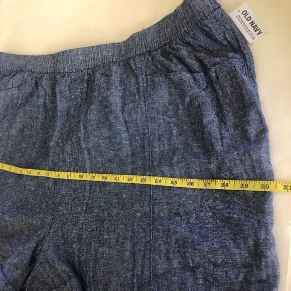 Old Navy High Waisted Linen-Blend Shorts 3.5" inseam Chambray Blue PLUS Size 4X - Picture 13 of 13
